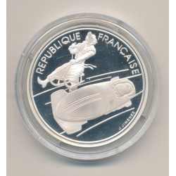 100 Francs - JO Albertville 1992 - Bobsleigh 1990 - avec écrin et certificat - argent BE - FDC