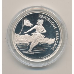 100 Francs - JO Albertville 1992 - Couple patineurs 1989 - avec écrin et certificat - argent BE - FDC
