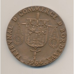 Médaille - Michel de l'hospital - Tribunal de commerce Bordeaux - 1564-1964 - bronze - 50mm - TTB+ 2