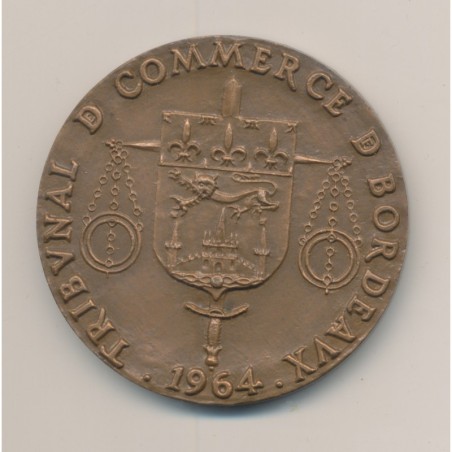 Médaille - Michel de l'hospital - Tribunal de commerce Bordeaux - 1564-1964 - bronze - 50mm - TTB+