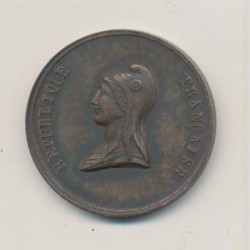 Médaille - Fête champ de mars 1848 - République Française - cuivre - 26mm - TTB+