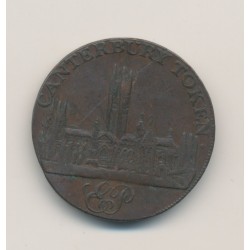 Angleterre - Token - 1/2 Penny 1795 Canterbury - cuivre - TB+ 2