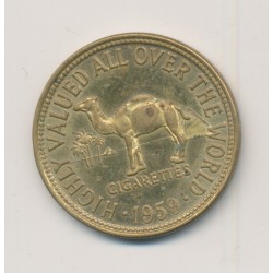 Jeton Publicitaire - Cigarettes Camel - 1959 - 20 Camel - laiton - 29mm - TTB+