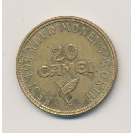 Jeton Publicitaire - Cigarettes Camel - 1959 - 20 Camel - laiton - 29mm - TTB+