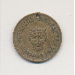 Jeton - Physique amusante - diable - 1855 - laiton - 22mm - TTB