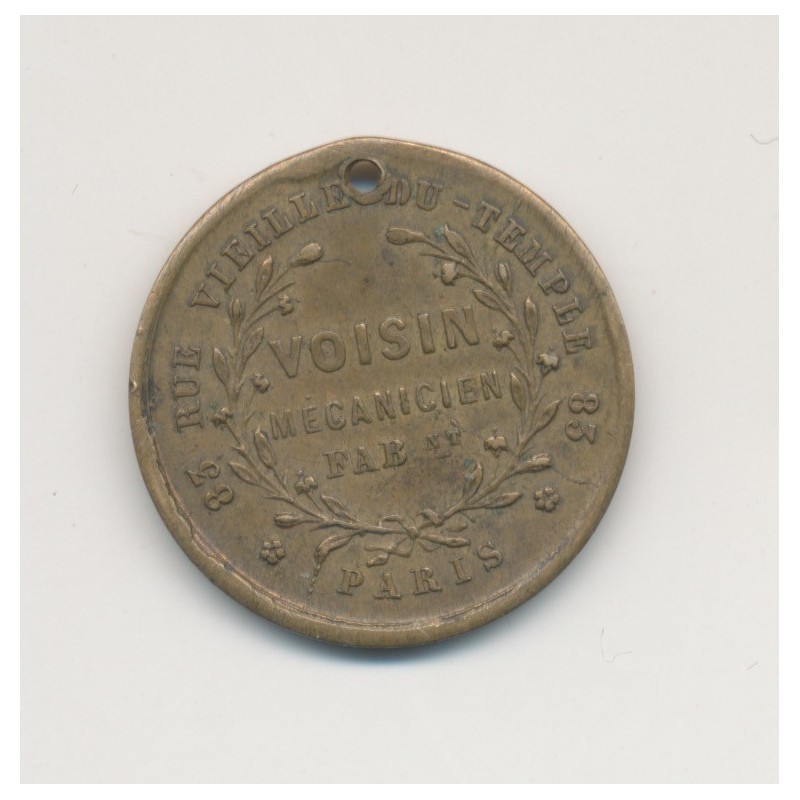 Jeton - Physique amusante - diable - 1855 - laiton - 22mm - TTB