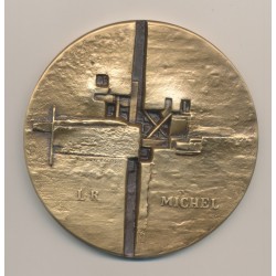 Médaille - Crépeau l'humaniste - sculpture - La Rochelle - bronze 80mm - SPL