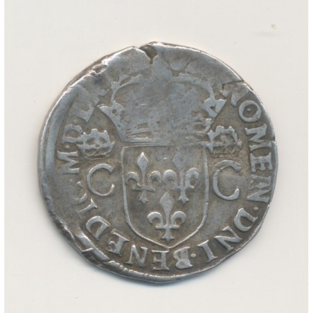 Charles IX - Teston - 1564 F Angers - argent - TB/TB+