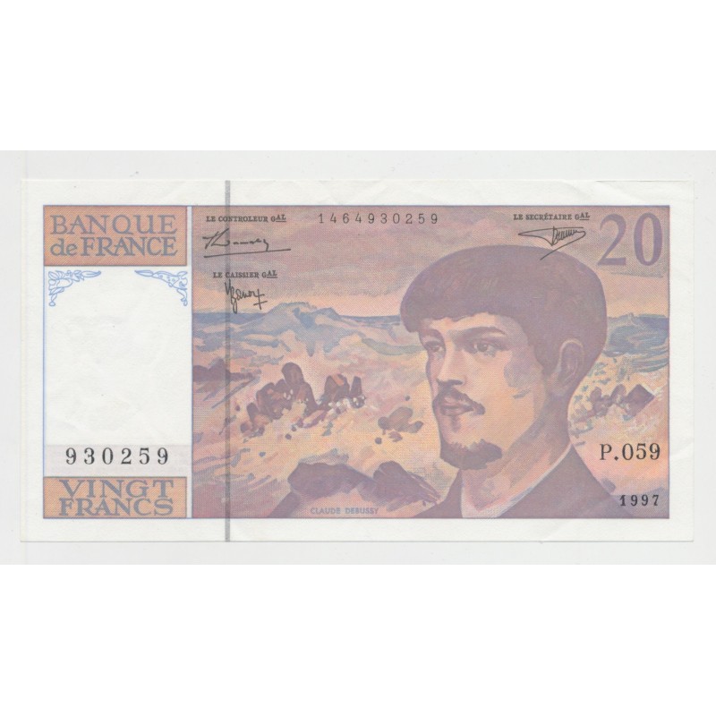 20 Francs Debussy - 1997 - P.059 - TTB+