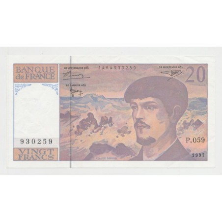 20 Francs Debussy - 1997 - P.059 - TTB+