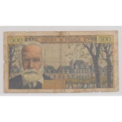 5NF sur 500Francs Victor Hugo - 30.10.1958 - B/TB 2