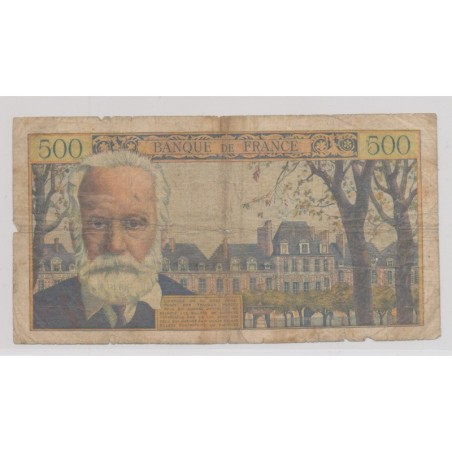 5NF sur 500Francs Victor Hugo - 30.10.1958 - B/TB