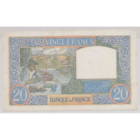 20 Francs Science et travail - 20.02.1941 - K.3041 - TTB+
