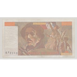 100 Francs Delacroix - sans impression noire - Numéro de série inscrit par un tampon