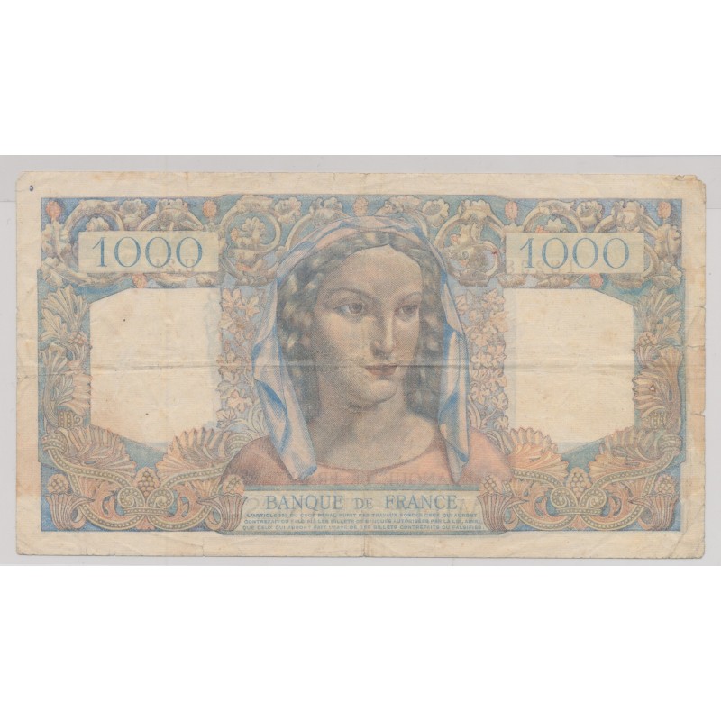 1000 Francs Minerve et hercule - 31.05.1945 - U.24 - B/TB