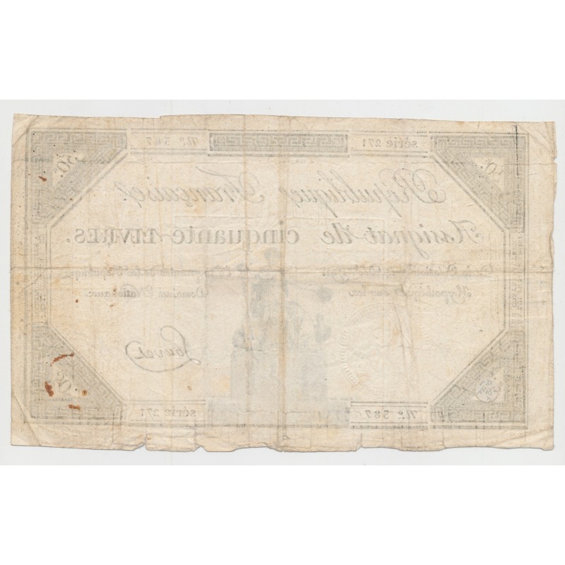 Assignat - 50 Livres 1792 - serie 271 - TB