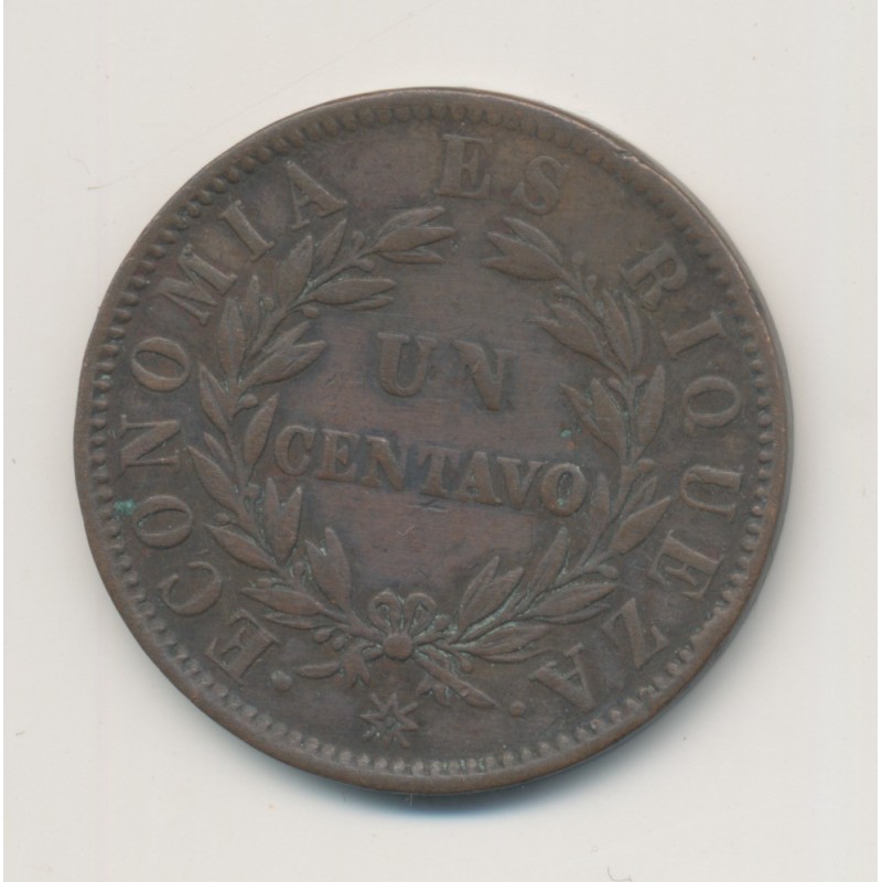 Chili - 1 Centavo 1853 - bronze - TTB