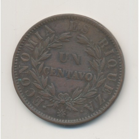 Chili - 1 Centavo 1853 - bronze - TTB
