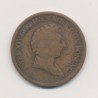 Suède - 2/3 Skilling 1837 - Charles XIV - cuivre - TB