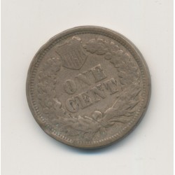 Etats-Unis - 1 Cent 1863 - Tête indien - bronze - TB 2