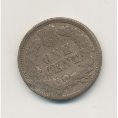 Etats-Unis - 1 Cent 1863 - Tête indien - bronze - TB