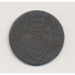 Irlande - 1/2 Penny 1789 - cronebane - cuivre - TB 2