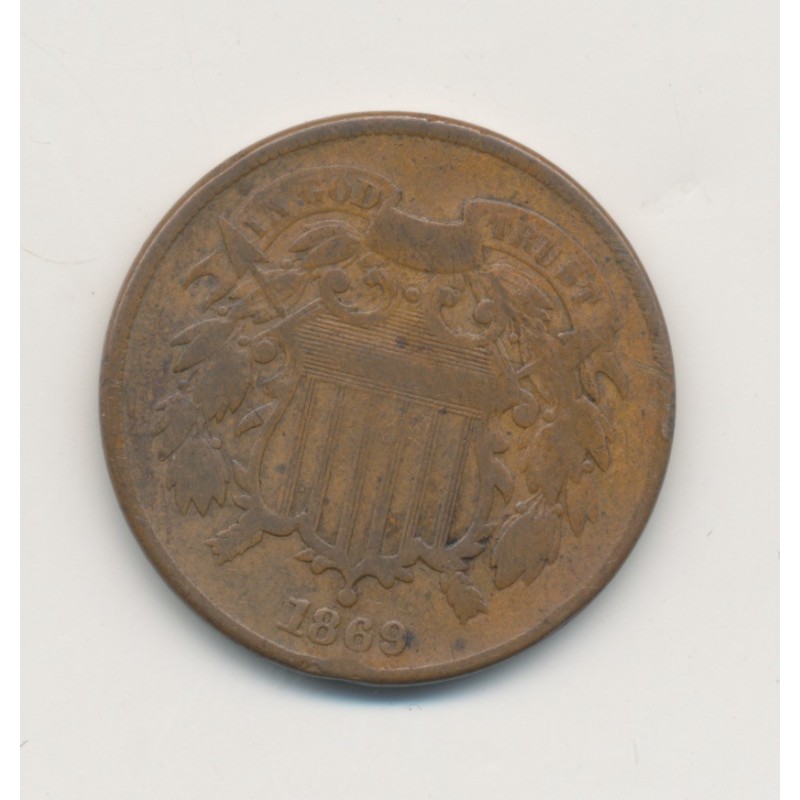 Etats-Unis - 2 Cent 1869 - TB