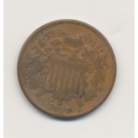 Etats-Unis - 2 Cent 1869 - TB
