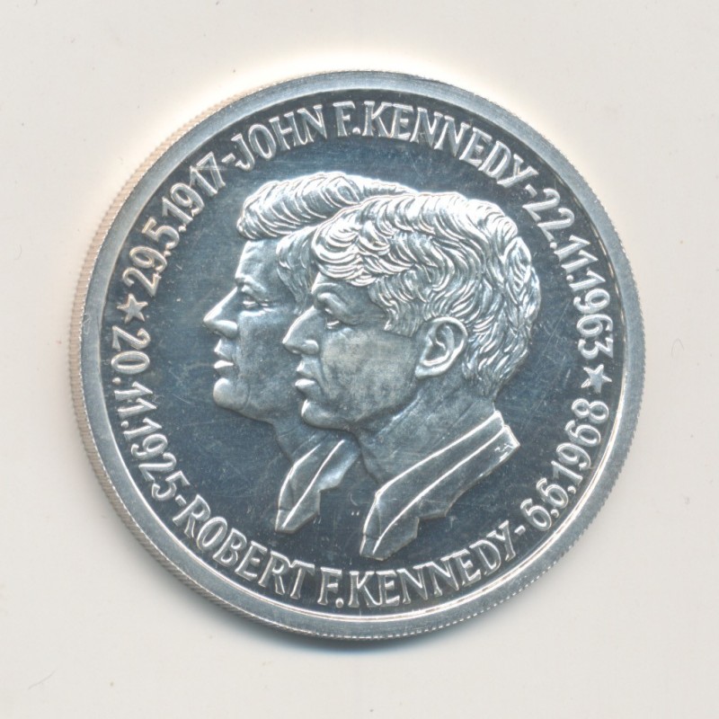Médaille - John et Robert Kennedy - argent 14g - 36mm - SPL+