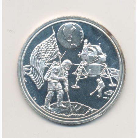 Médaille - Atterrissage sur la lune - argent 14g - 36mm - SPL+