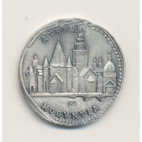 Médaille - Konrad II - aura moguntia - Allemagne - argent 6,95g - 25mm - SUP+