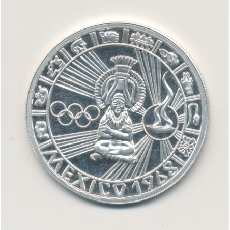Médaille - Jeux olympique Mexico 1968 - argent 14,50g - SPL+
