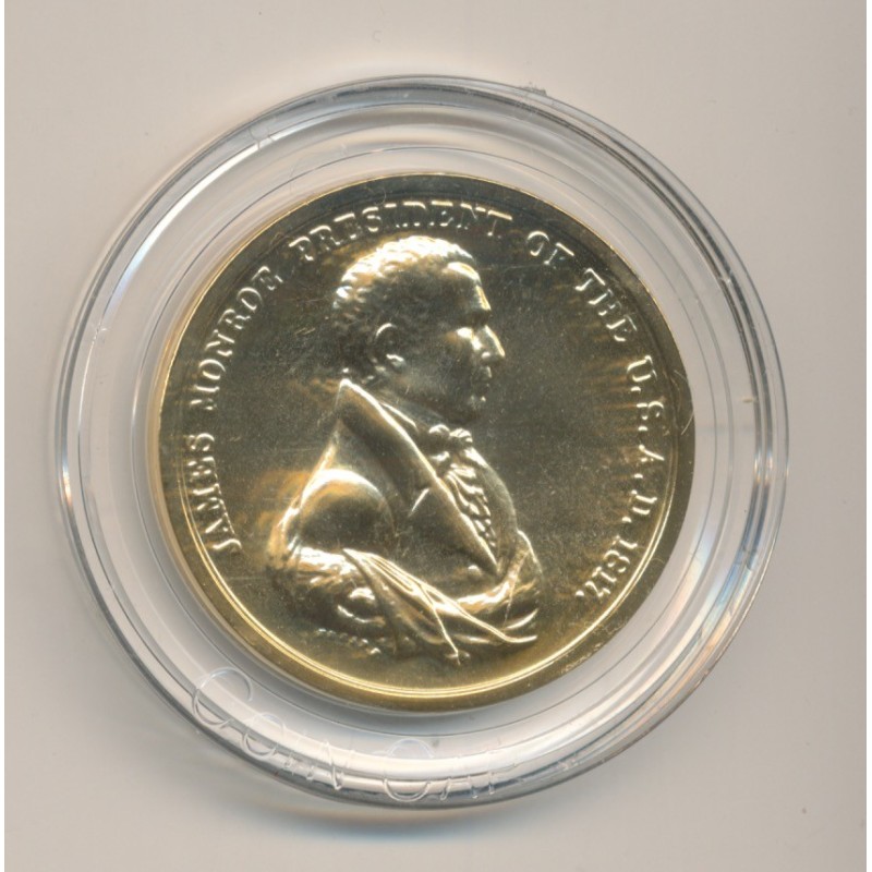 Médaille - James Monroe - Président des États-Unis - bronze doré - 33,5mm - FDC