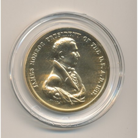 Médaille - James Monroe - Président des États-Unis - bronze doré - 33,5mm - FDC