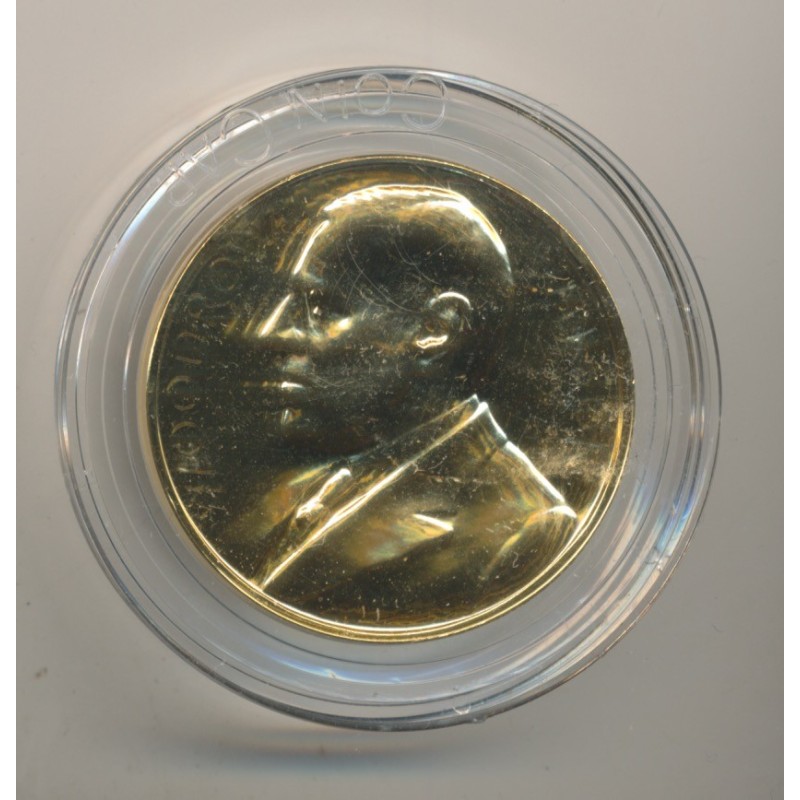 Médaille - Woodrow wilson - Président des États-Unis - bronze doré - 33,5mm - FDC