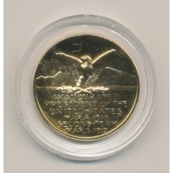 Médaille - Woodrow wilson - Président des États-Unis - bronze doré - 33,5mm - FDC 2