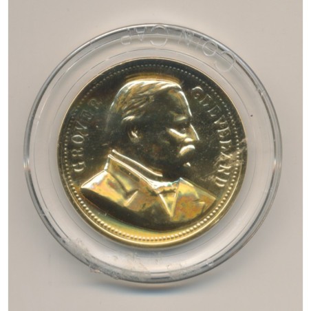 Médaille - Grover cleveland- Président des États-Unis - bronze doré - 33,5mm - FDC