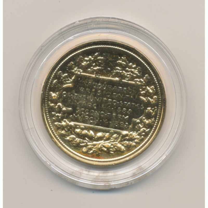 Médaille - Grover cleveland- Président des États-Unis - bronze doré - 33,5mm - FDC