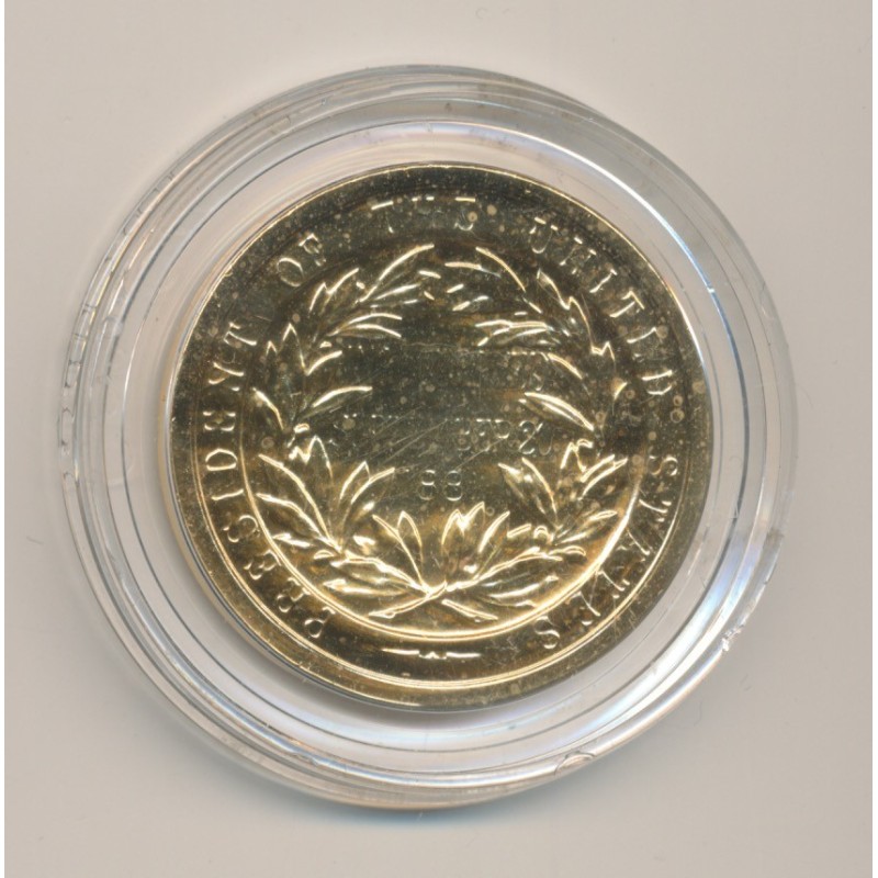 Médaille - chester arthur - Président des États-Unis - bronze doré - 33,5mm - FDC