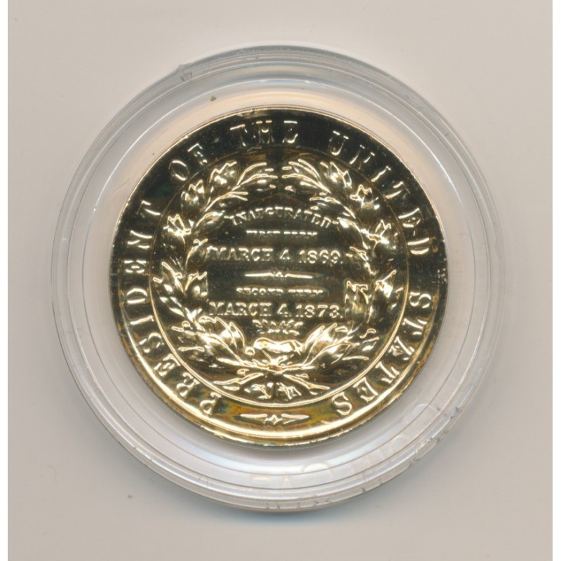 Médaille - Ulysses S Grant - Président des États-Unis - bronze doré - 33,5mm - FDC