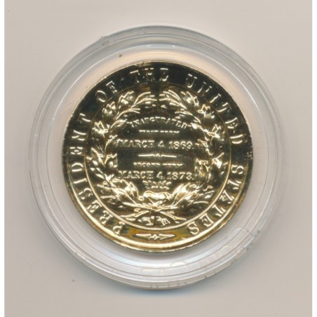 Médaille - Ulysses S Grant - Président des États-Unis - bronze doré - 33,5mm - FDC