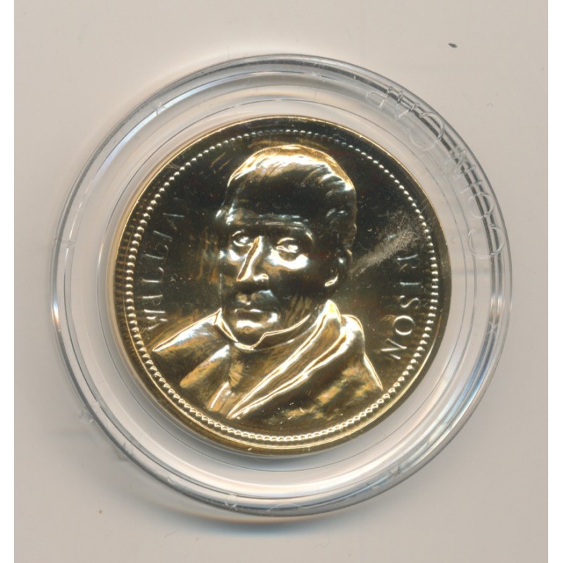 Médaille - William  Harrisson - Président des États-Unis - bronze doré - 33,5mm - FDC