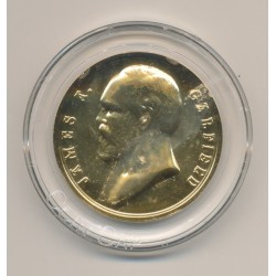 Médaille - James K Garfield - Président des États-Unis - bronze doré - 33,5mm - FDC