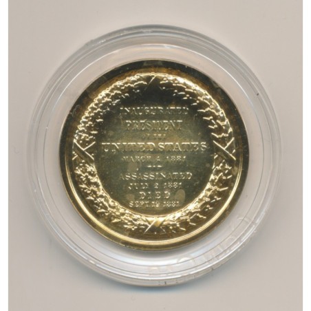 Médaille - James K Garfield - Président des États-Unis - bronze doré - 33,5mm - FDC