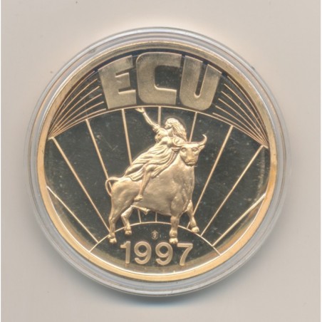 Ecu 1997 - Luxembourg - cuivre doré - 40mm - FDC