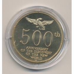 Médaille - America 1492-1992 - 500e anniversaire découverte du nouveau monde - bronze 2