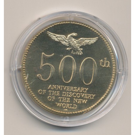 Médaille - America 1492-1992 - 500e anniversaire découverte du nouveau monde - bronze