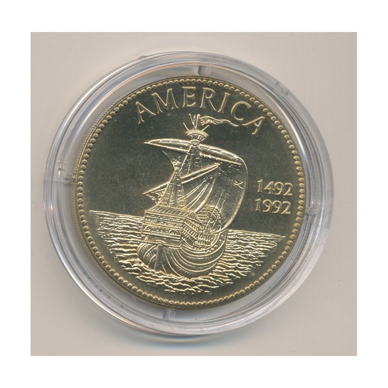 Médaille - America 1492-1992 - 500e anniversaire découverte du nouveau monde - bronze