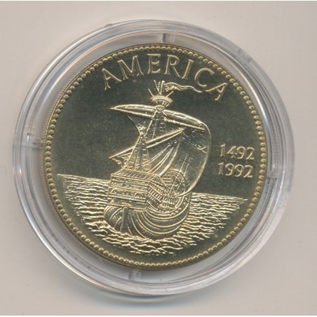 Médaille - America 1492-1992 - 500e anniversaire découverte du nouveau monde - bronze