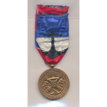 Médaille - marine nationale - ruban ancre noire - ordonnance